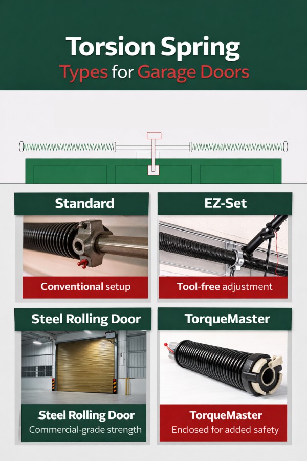 Torsion Spring Types for Garage Doors